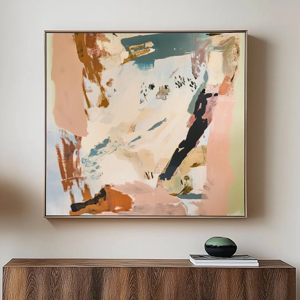 Large Earth Tones Minimalism Wall Art - Modern Painting for Home Decor - Contemporary Art Minimalism Wall Decor, Large Abstract
