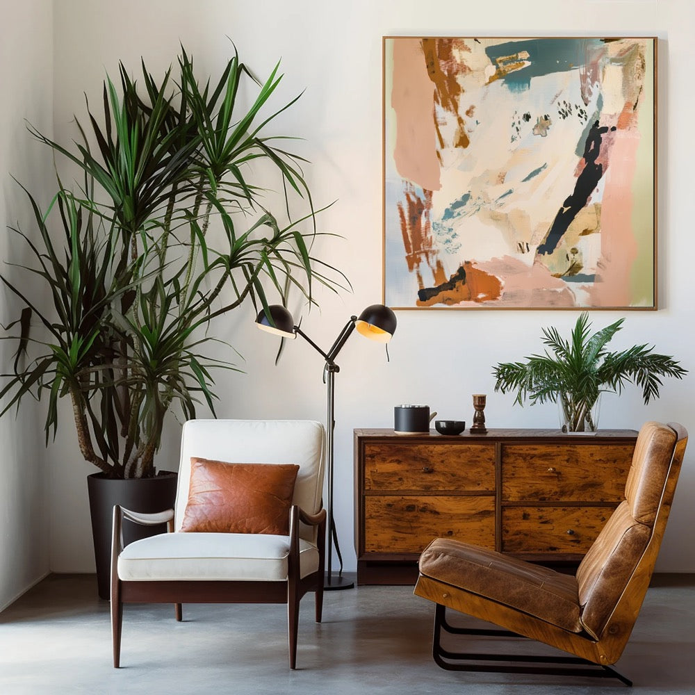 Large Earth Tones Minimalism Wall Art - Modern Painting for Home Decor - Contemporary Art Minimalism Wall Decor, Large Abstract