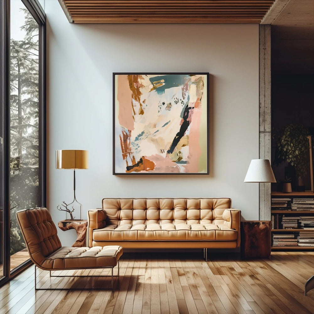 Large Earth Tones Minimalism Wall Art - Modern Painting for Home Decor - Contemporary Art Minimalism Wall Decor, Large Abstract